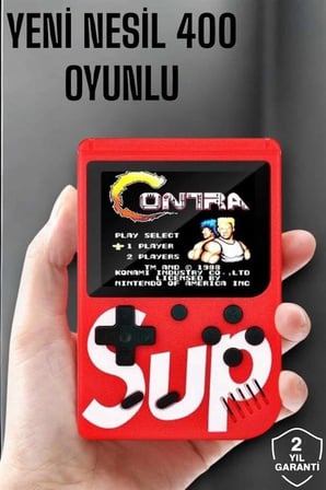 Epilons Retro Oyun Konsolu Kırmızı 400 Oyunlu