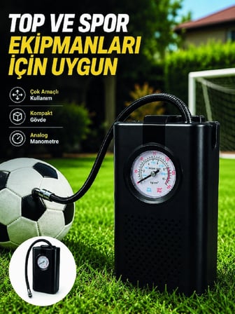 Epilons Taşınabilir Bisiklet Pompası Siyah El Pompası Çok Amaçlı