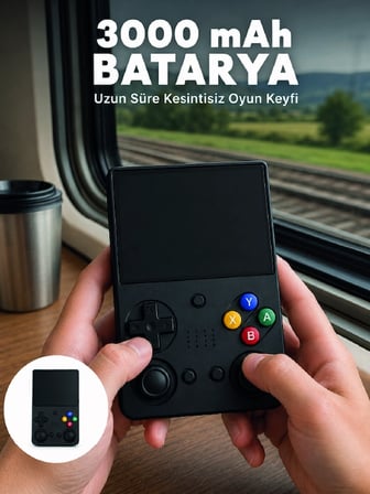 Epilons Retro Oyun Konsolu Siyah 64 GB 3.5 İnç IPS Ekran 3000 mAh Batarya