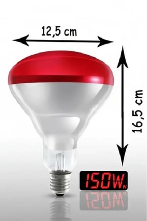 (6 Adet) 150w Kızılötesi Isıtıcılı Hayvan Isıtma Ve Kuluçka Lambası (kırmızı Işık) E27 (kalın Duy)