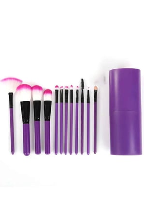 Makyaj Fırçası 12 Parça Set Yumuşak Uçlu Göz Makyajına Uygun Hafif Ve Taşınabilir Çanta
