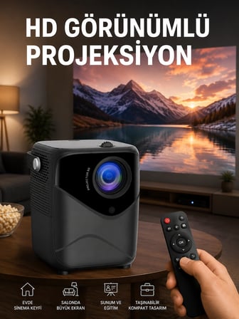 Epilons Taşınabilir HD Projeksiyon Cihazı