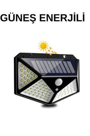 Epilons Solar Sensörlü Duvar Lambası Bahçe Armatürü Beyaz Işık Suya Dayanıklı