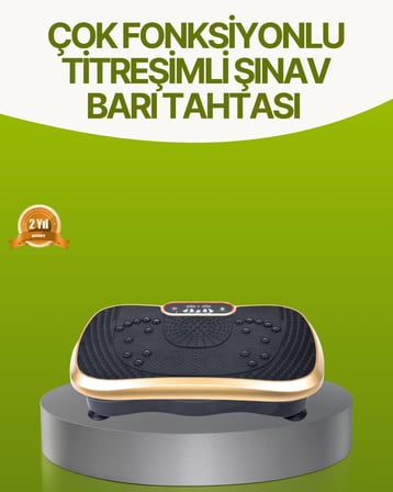 Epilons Titreşimli Egzersiz Platformu Altın Siyah Evde Fitness Kas Güçlendirme