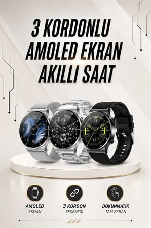Epilons Akıllı Saat Siyah Arama Cevaplama Bildirim Görme GPS NFC Su Geçirmez Kalp Ritmi Sağlık Takibi Müzik Dinleme