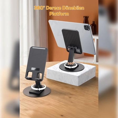 Epilons Telefon Tutucu Kablo Geçirilebilir Katlanabilir 360 Derece Dönebilen Çok Renkli