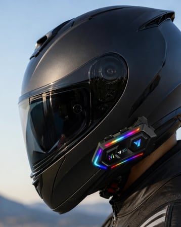 Epilons V20Max Motorsiklet Intercom Kulaklık Çok Renkli Bluetooth 5.3