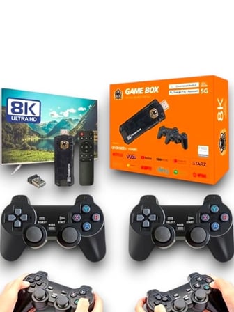 Epilons Retro Oyun Konsolu Siyah 8K Game Stick Lite (20000+ Oyun)