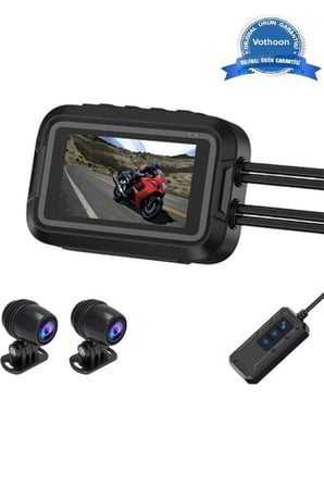 Epilons Aksiyon Kamera Full HD 1080p Çift Kamera GPS Li