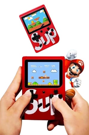Epilons Sup Retro Oyun Konsolu Taşınabilir Kırmızı 400 Oyunlu