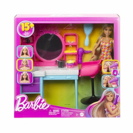 NW NessiWorld Barbie Kuaför Oyun Seti Model Bebek Plastik Karışık Renkler