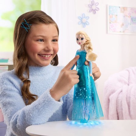 NW NessiWorld Frozen Elsa Karakter Figürü Mavi Beyaz Işıldayan Şarkı Söyleyen