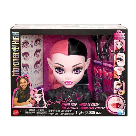 NW NessiWorld Monster High Draculaura Oyuncak Bebek Saç Styling Seti Çok Renkli