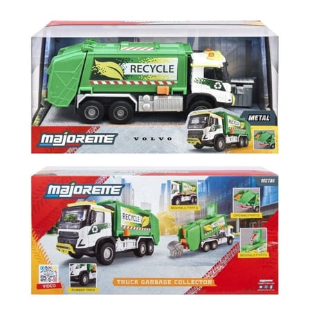 NW NessiWorld Model Araba Volvo FMX Kamyon Çöp Toplayıcı 19 cm Metal Yeşil
