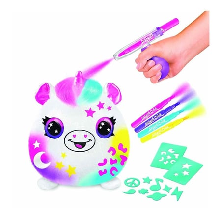 NW NessiWorld Unicorn Airbrush Plush Boyama Seti 4 Renk 70 Stencil