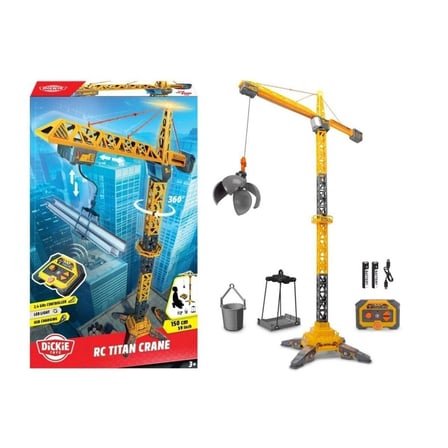 NW NessiWorld RC Titan Kran Uzaktan Kumandalı Araba Sarı USB Şarjlı LED Işıklı