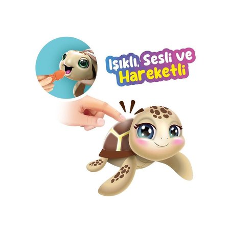 NW NessiWorld Rescue Deniz Kaplumbağası Karakter Figürü Kahverengi Çok Renkli Metal Plastik