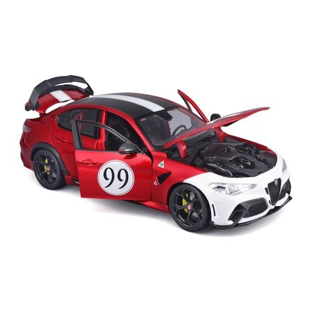NW NessiWorld Alfa Romeo Giulia GTAm Model Araba Kırmızı Beyaz 1:18 Ölçek