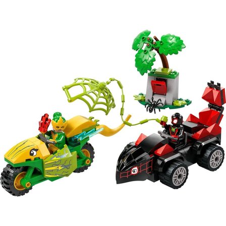 NW NessiWorld Lego Marvel Spidey Spin ve Electro Dinozor Aracı Takibi 124 Parça 4+ Yaş Yeşil Plastik