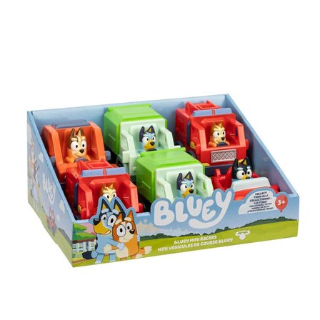 NW NessiWorld Bluey Mini Araçlı Karakter Figürü Seti Çok Renkli