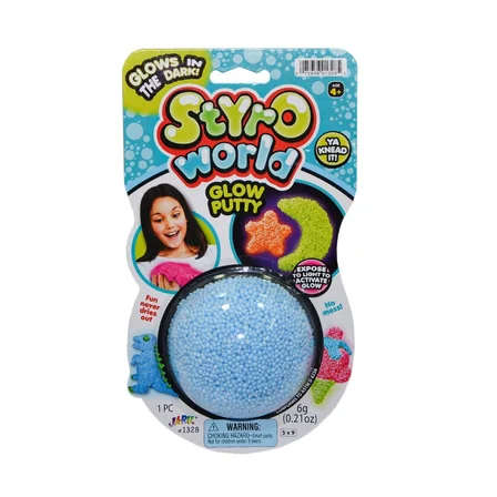 NW NessiWorld Styro World Glow Putty Oyun Hamuru Pembe