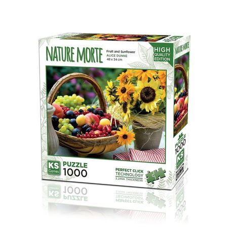 NW NessiWorld Puzzle 1000 Parça Fruit and Sunflower Çok Renkli Flora