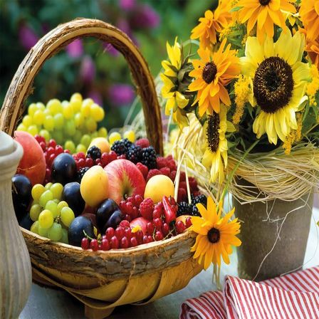 NW NessiWorld Puzzle 1000 Parça Fruit and Sunflower Çok Renkli Flora