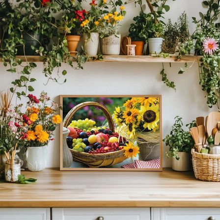 NW NessiWorld Puzzle 1000 Parça Fruit and Sunflower Çok Renkli Flora