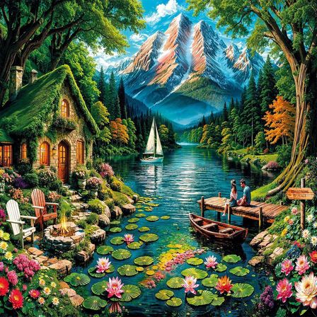 NW NessiWorld Puzzle 1000 Parça Peyzaj Reflections Of Peace