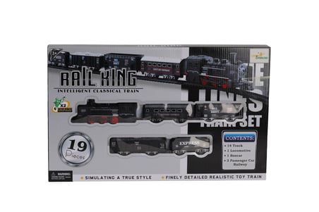 NW NessiWorld Rail King Oyuncak Tren Seti 19 Parça Çok Renkli Metal - Plastik