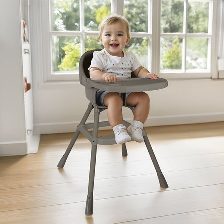NW NessiWorld 7565 Bebek Mama Sandalyesi Stone Gri