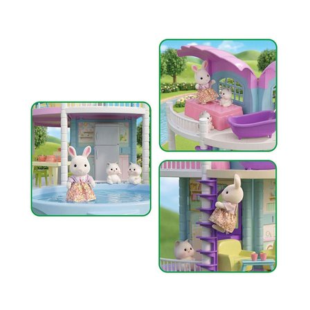NW NessiWorld Çok Renkli Oyuncak Bebek Evi Kaydıraklı