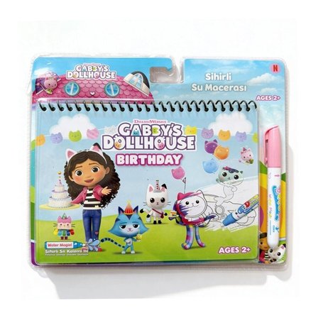 NW NessiWorld Gabby's Dollhouse Sihirli Su Boyama Kitabı Lisanslı (2+ Yaş)