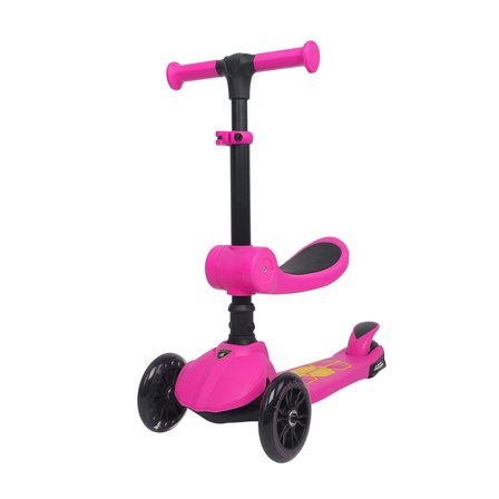 NW NessiWorld L52IN1-P Lamborghini Çocuk Scooter Pembe Oturaklı Işıklı 3 Tekerlekli