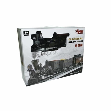 NW NessiWorld Klasik Buharlı Oyuncak Tren Işıklı Sesli Çok Renkli Metal - Plastik