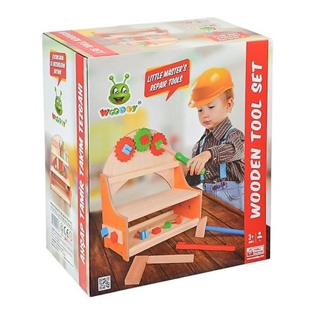 NW NessiWorld Woodoy Büyük Boy Tamir Takım Tezgahı Ahşap Oyuncak Seti