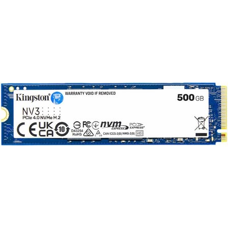 Kingston NV3 SSD 500 GB PCIe Gen4 NVMe M.2 5000/3000MB/s