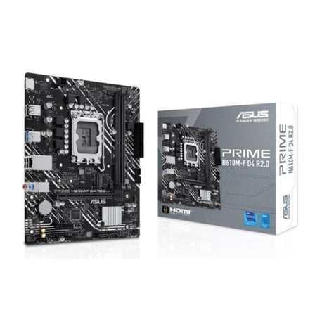 Asus Prime H610M-F D4 Anakart DDR4 3200MHz MATX 1700P HDMI M.2 USB 3.2 (12. 13. 14. Nesil Uyumlu)