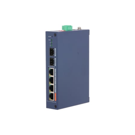 Dahua CHS4206-4ET-60 Endüstriyel Switch 4 Port 10/100 + 2 Port SFP Uplink 60W PoE Cloud Yönetilebilir