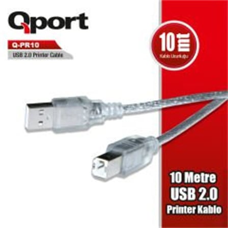 Qport Yazıcı Kablosu USB 2.0 10 Metre