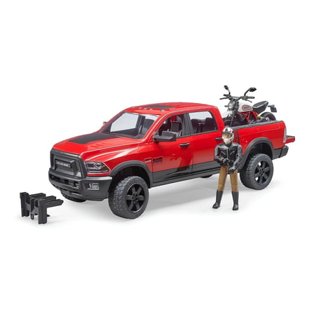 Urfakent Ram 2500 Pickup Kırmızı Model Araba, Motorsiklet Ve Sürücüsü