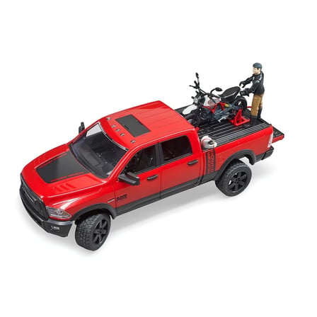 Urfakent Ram 2500 Pickup Kırmızı Model Araba, Motorsiklet Ve Sürücüsü