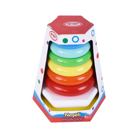 Urfakent Zuzu Neşeli Halkalar Eğitici Oyuncak Renkli 6+ Ay