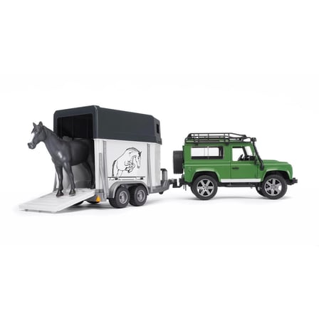 NW NessiWorld Land Rover Arazi Aracı Ve At Nakil Aracı Yeşil Metal - Plastik