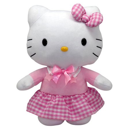 Urfakent Hello Kitty Peluş Oyuncak Pembe Beyaz 30 cm Elde Yıkama