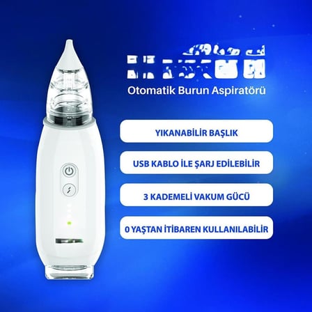 NW NessiWorld Elektrikli Burun Aspiratörü Vakumlu Beyaz
