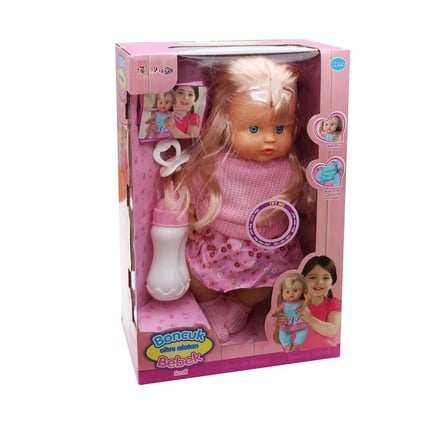 NW NessiWorld Boncuk Oyuncak Bebek 30 CM Sesli Altını Islatan