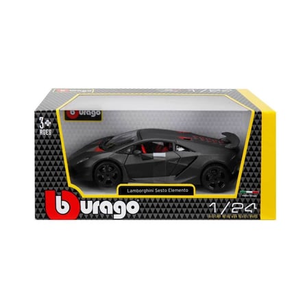 Urfakent Bburago Lamborghini Sesto Elemento 1:24 Model Araba Gri Kırmızı İç Detaylı