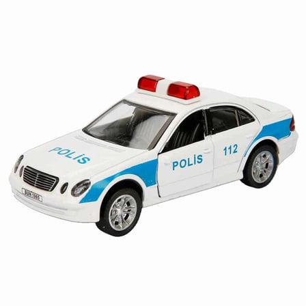 Urfakent Maxx Wheels Polis Arabası 1:32 Beyaz Mavi Sesli ve Işıklı