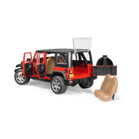 Ufakent Model Araba Jeep Wrangler Rubicon Kırmızı Metal - Plastik